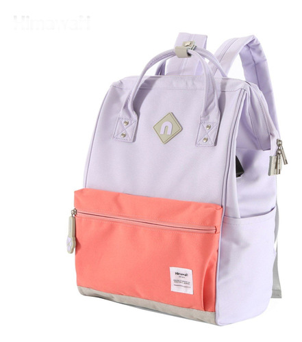 Mochila Impermeable Himawari Mod 9004 Violeta Con Puerto Usb