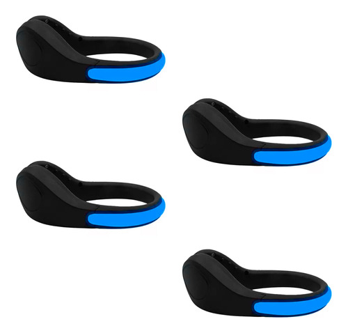 Pack X 4 Luz Led Clip Zapatilla Ciclismo Running Seguridad