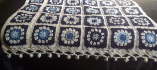 Pie De Cama Tejido En Crochet 2 Plazas 2.35x0.60cms