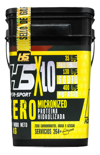 Proteína Whey Hidrolizada Zero Hs 10 Kg Sabores Hiper Sport Sabor Plátano