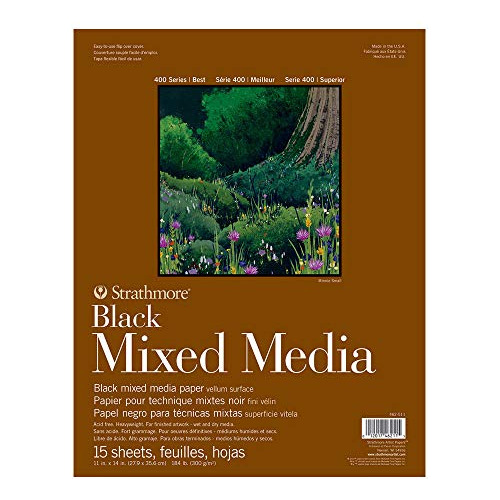 Bloc De Medios Mixtos Negro Serie 400, 11  X 14 , 15 Ho...