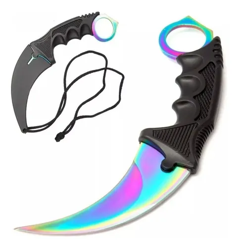 comprar Faca Tatica Karambit Cs Go Multi Color Fade Real Fulltang