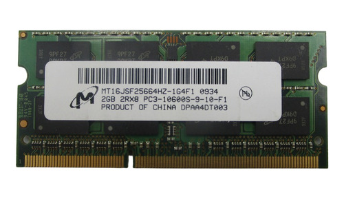 Memoria Ram Micron 2gb 2rx8 Pc3 10600s 9-10-f1  Ddr3