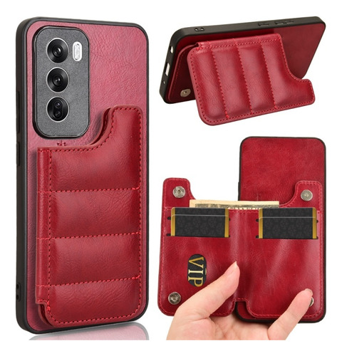 Funda Con Patrón De Vaca Y Bolsillos Para Oppo, Diseño Único