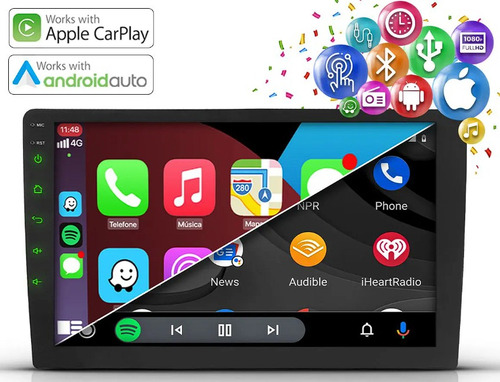 Multimidia Essgoo AR9001 9 Pol/ Android, Car Play E Android Auto Jr8