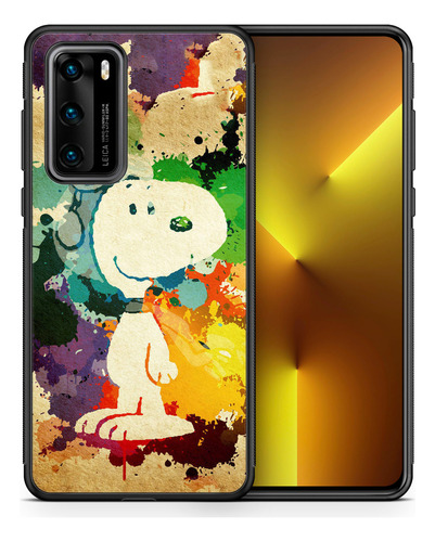 Snoopy Canvas Splatter Funda Tpu Todos Los Modelos Huawei