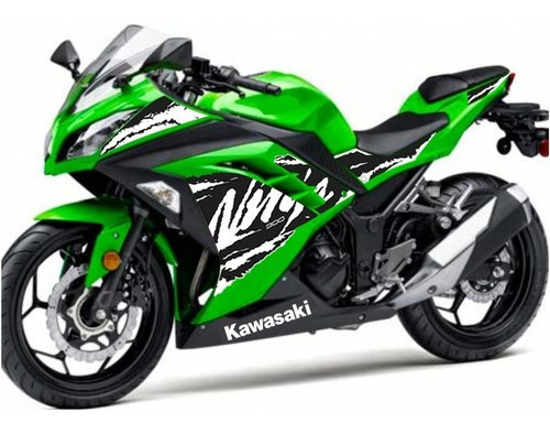 Kit Adhesivos Kawasaki Ninja 300r 2012/2019 #02 Mk Motos