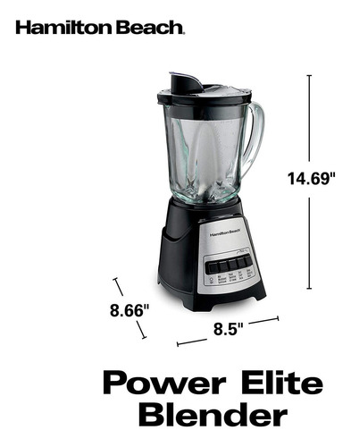 Hamilton Beach Power Elite 58148 Licuadora Multifunción, Lic