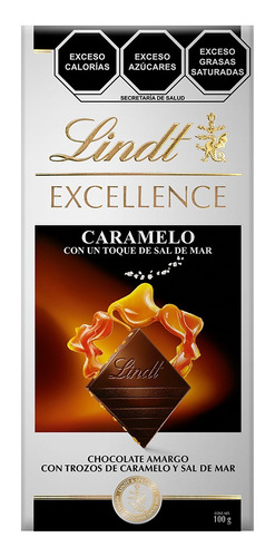 2 Pack Barra De Chocolate Con Caramelo Y Sal Excellence Lind