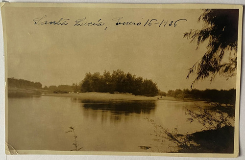 Antigua Postal, Año 1926, Fotografía, Lago, Francia, 4p123