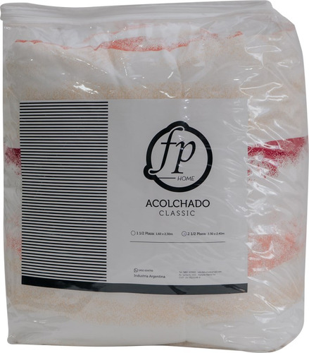 Acolchado Classic 2 1/2 Plaza Camilo Fp Home