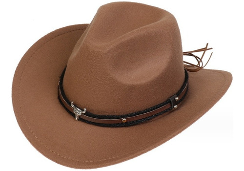 Sombrero Vaquero Moda Texana 100% Lana Unisex Horma Elegante