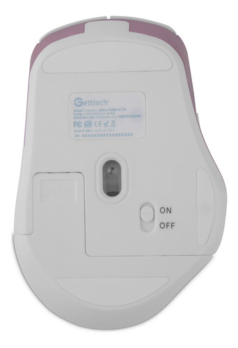 Mouse Ergonómico Getttech 1600dpi Óptico Bluetooth 2.4g Rosa