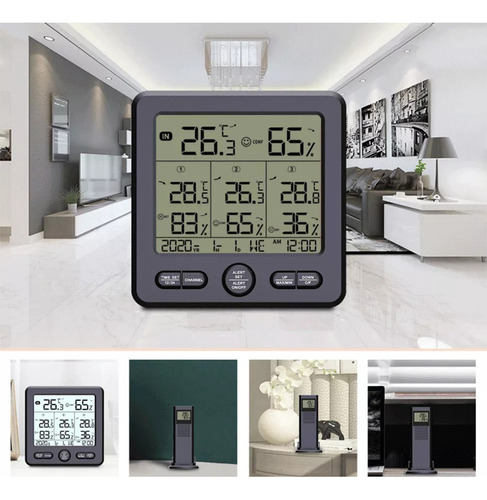 Q Termohigrómetro Digital Inalámbrico Con 9 Sensores Remotos
