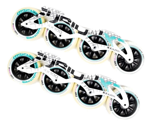 Kit Frame Riel + 8 Ruedas Pu 4x 100 Rulemanes Abec 11 Stark