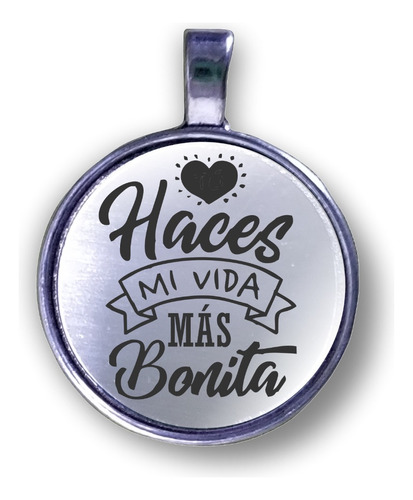 Dijes Personalizados, Acero Inoxidable Vida Bonita