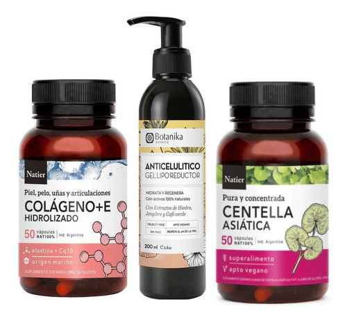 Beauty Plan: Colágeno + Vit E, Gel Anticelulitico Y Centella