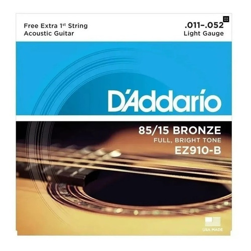 Encordoamento Violão Aço Daddario Ez910 011