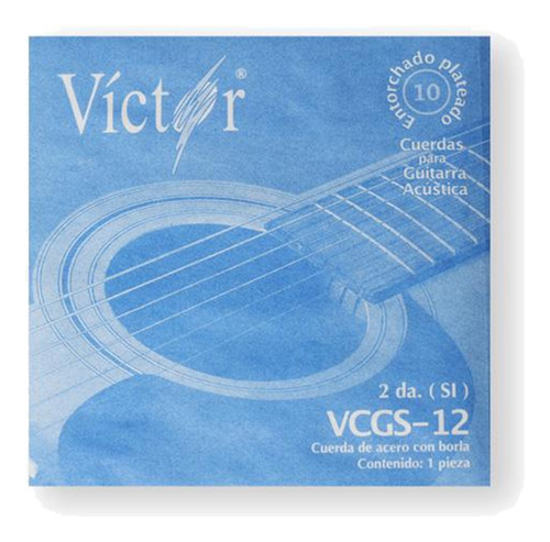 10 Cuerdas Victor Para Guitarra 2a, Acero Mod.12
