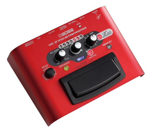 Imagen 2 de 4 de Boss Vocal Effects Vocal Harmonist VE-2 - Rojo