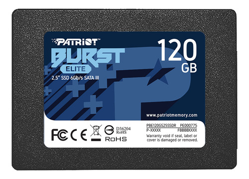 Imagen 1 de 4 de Disco sólido SSD interno Patriot Burst Elite PBE120GS25SSDR 120GB