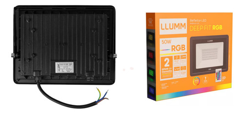 Refletor Led 50w Rgb Deep Fit Ip66 À Prova D'água Com Contro