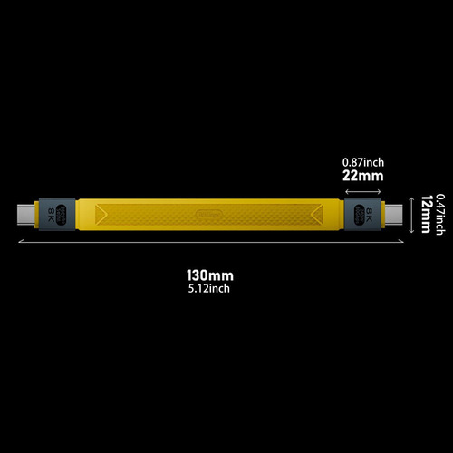 Cabo Usb C Usb C Para Usb C Cabo 80 Gbps 13 Cm 240w Amarelo
