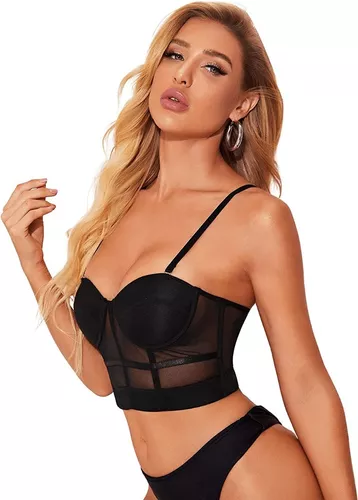 Bustier Corset Bralette Push Up Sujetador Crop Top Sexy