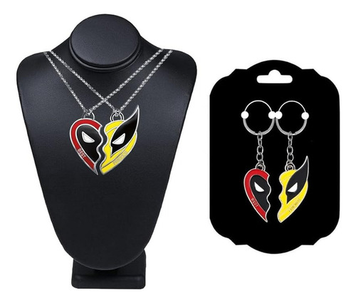4pc Collar Amistad Dije Acero Inoxidable Corazón Mejor Amigo