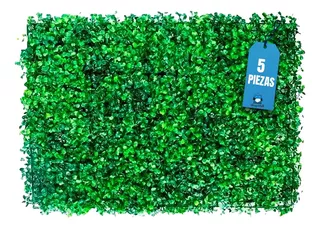 Muro Verde Follaje Artificial Sintético 5 Pzs Por Paquete Shopmall