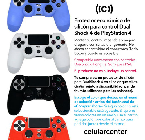 Protector De Silicón Para Playstation 4 Ps4 Control Funda