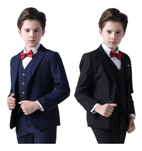 5 Piezas Conjunto Traje Formal Niño Bebe De Fiesta