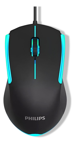 Mouse Philips Multiuso De 7 Botones Retro Iluminado Spk9314