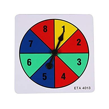 Eta Hand2mind 4013 De Cuatro Colores Spinner, Números 0-8 (p