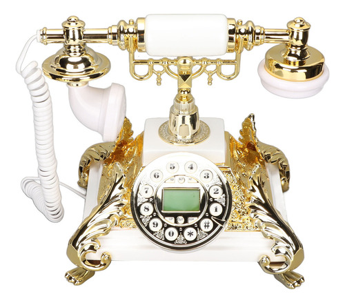Teléfono Fijo, Antiguo, Con Cable, Marcado Con Botones Retro