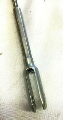 Stainless Steel Cable Lot Of 4 With Fork End 107 1/8 M Aac