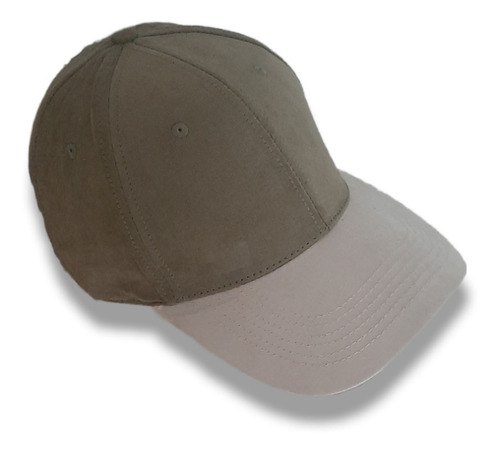 Imagen 2 de 4 de Gorra Combinada Visera Piel Durazno Unisex Hebilla Regulable