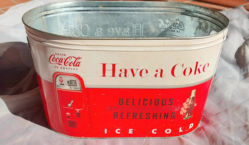 Hielera Frapera Vintage Coca Cola Valde Chapa Grande!! Blanco Coca-cola (Usado)