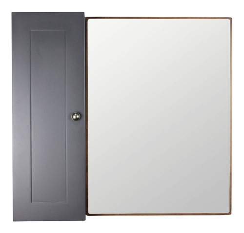 Gabinete Nordic Provence 2 Gavetas 80cm Completo Mazzu Cor do móvel Grafite/Ipê