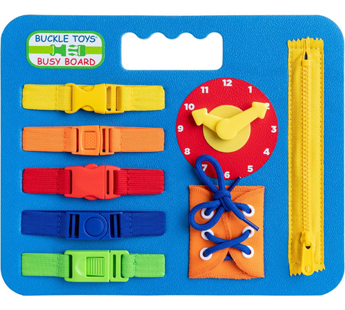 Buckle Toys Tablero Ocupado - Juguete De Aprendizaje Montess