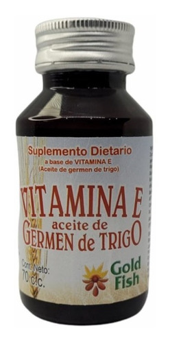 Imagen 1 de 5 de Vitamina E - Aceite De Germen De Trigo Goldfish X 70 Cc
