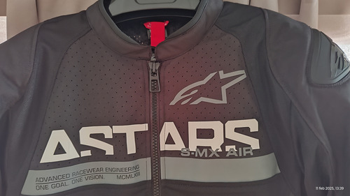 Campera Moto Alpinestars Smx Air Jacket Talle L, Impecable Negro Lisa L (Usado)