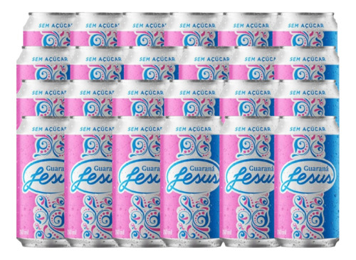 Refrigerante Rosa Jesus Zero Açúcar Pack 36 Latas 350ml Cada