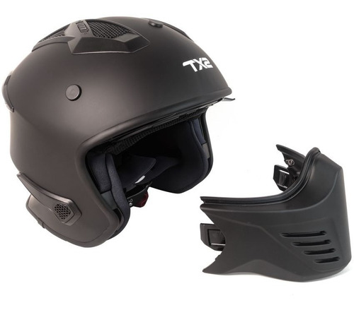 Imagen 3 de 5 de Casco Tx2 Cafe Racer Certificado Ece Modular Careta Y Gafas