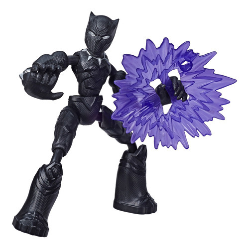 Figura Black Panther Dobla Y Flexiona De Avengers Marvel