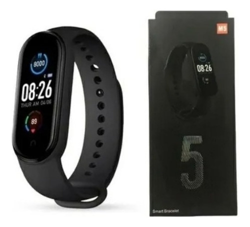 Reloj inteligente Smartwatch M5 Smartband M5, pulsera + color negro, caja, color negro, correa, color negro, bisel, color negro