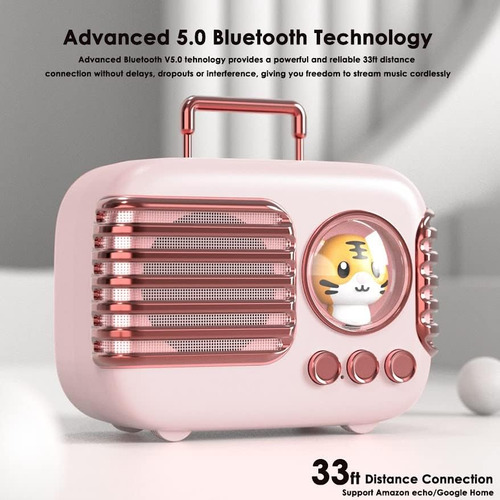 Altavoz Bluetooth Inalámbrico, Lindo Mini Altavoz Portátil Y