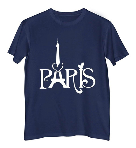 Remera Hombre Color Paris Pais Europa Torre Amor