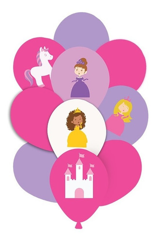 Kit Festa Princesas Happy Day Festa Em Casa Decoração