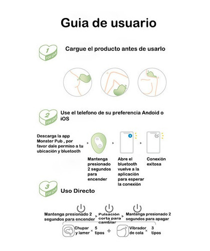 Imagen 9 de 10 de Vibrador Sexual Vaginal Succionador De Clitoris Bluetooth
